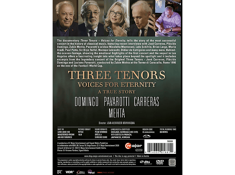 Thumbnail - Various Artists - Three Tenors Voices For Eternity (DVD)