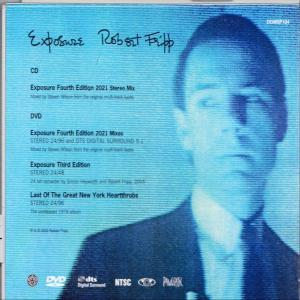 CD tok hátulja Robert Fripp-pel és Exposure szóval.