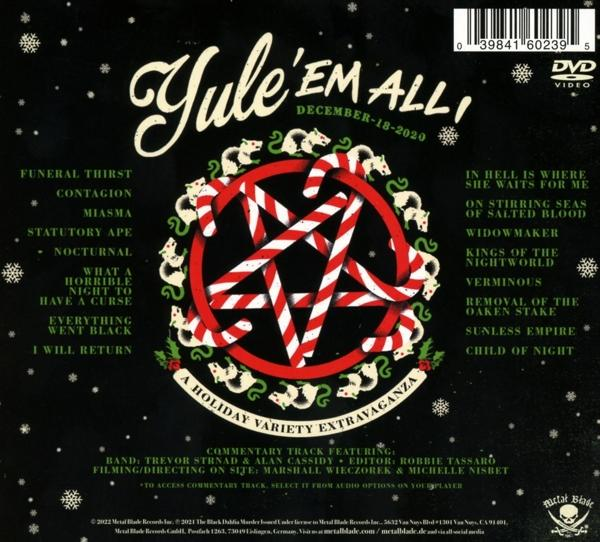 Schwarzes CD-Cover mit weißem Text: 'Yule'em All' und Bandnamen.
