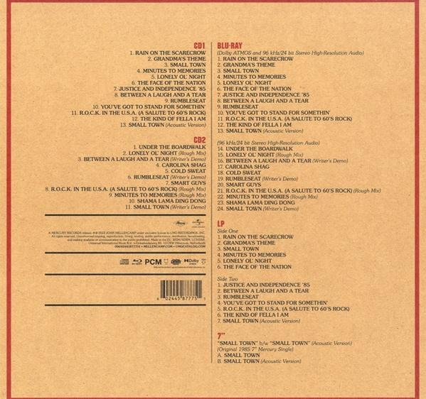 Albumcover mit Songtiteln und Bandnamen.