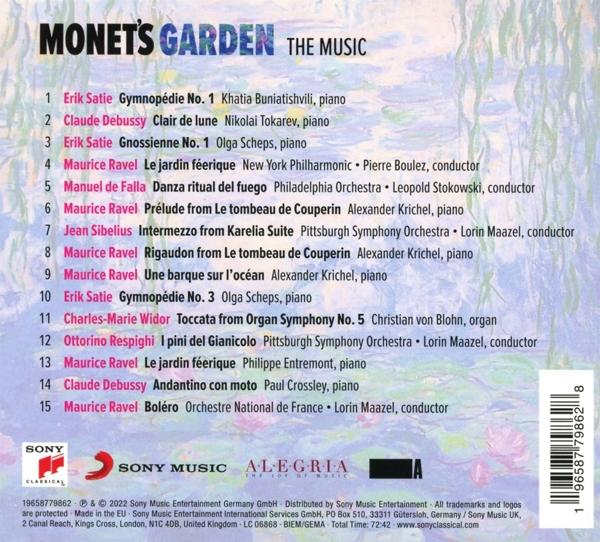 Eine Liste von Musiktiteln mit Titeln und Komponisten. Es ist die Rückseite einer CD.