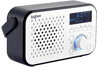 BIG BEN TR24 - Tragbares DAB-Radio (DAB+, FM, Weiss)