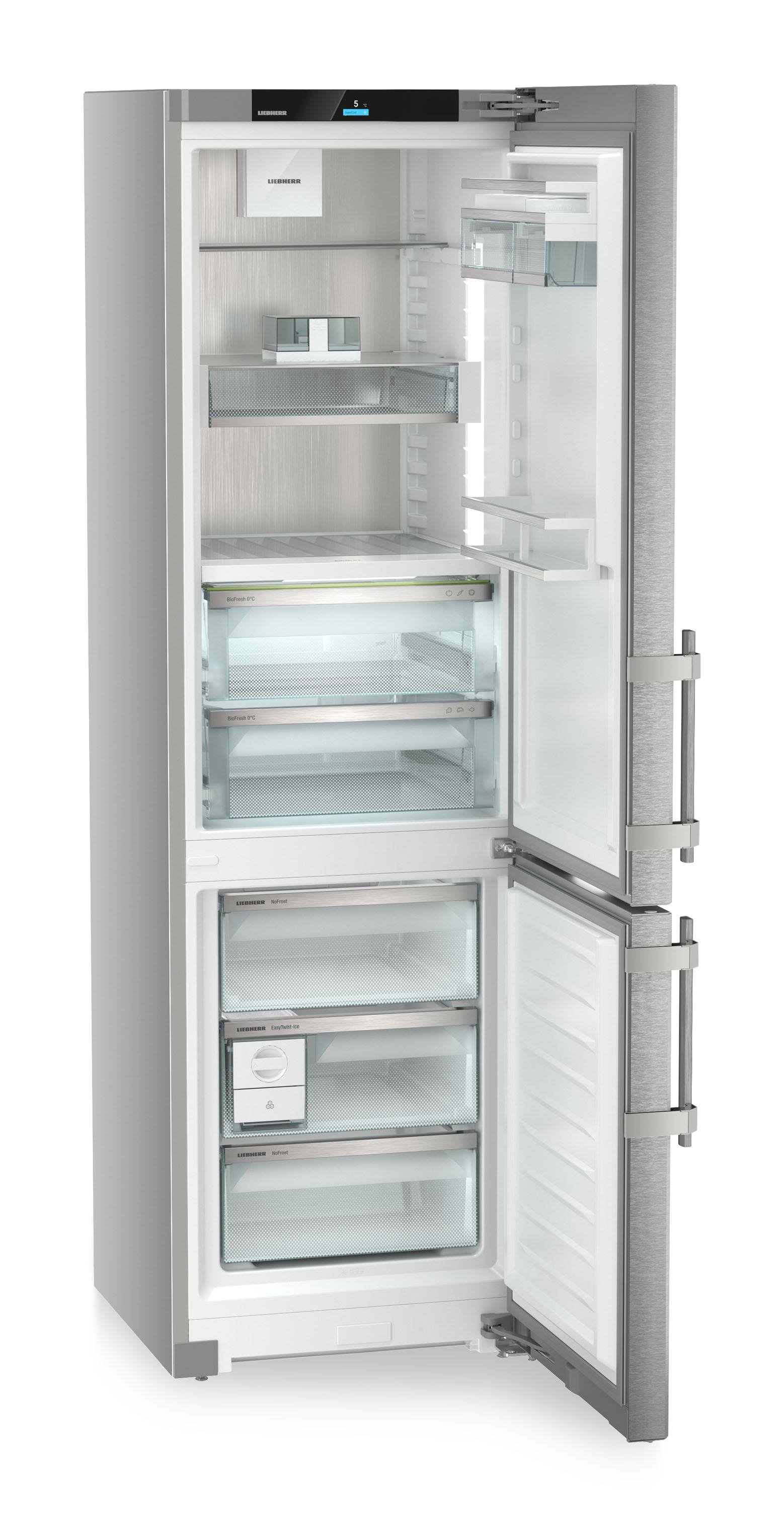 LIEBHERR CBNsda 5753-20 Prime Kühlgefrierkombination (A, 362 l, 2015 mm hoch, SmartSteel/Silver)