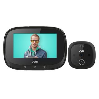Mirilla inteligente - AYR 762, 720p, WiFi, Pantalla LCD, Detección movimiento, Negro