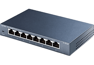 Culpable Cada semana A escala nacional Switch | TP-Link TL-SG108, 8 puertos RJ-45, Gigabit Ethernet (10/100/1000),  Negro