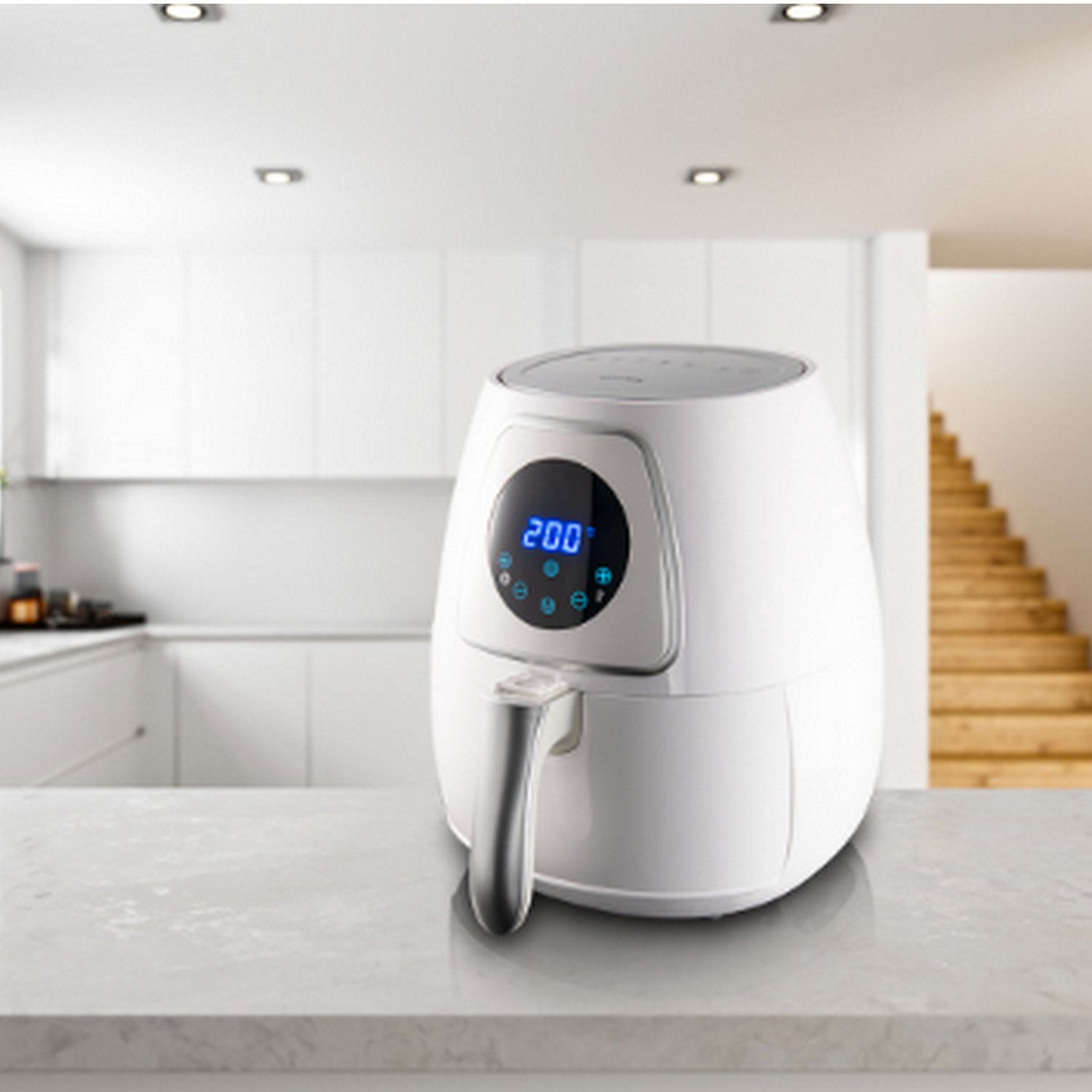 KOENIC  KAF - Heteluchtfriteuse - Wit - 2,8 kg - 1300 W - Aantal frituurmanden: 1