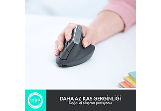 LOGITECH MX Vertical Gelişmiş Ergonomik Dikey Mouse - Siyah_2