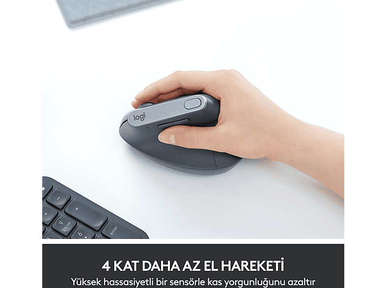 LOGITECH MX Vertical Gelişmiş Ergonomik Dikey Mouse - Siyah_4