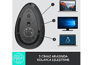 LOGITECH MX Vertical Gelişmiş Ergonomik Dikey Mouse - Siyah_7