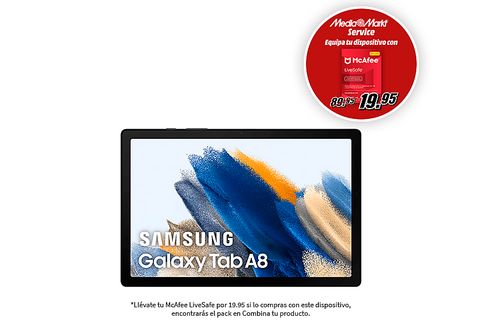 Tablet, Samsung Galaxy Tab A8, 64 GB eMMC, Gris Oscuro, WiFi, 10.5 WUXGA,  4 GB RAM