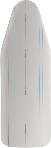 Objet cylindrique blanc et arrondi avec des lignes verticales. L'objet se rétrécit en haut.
