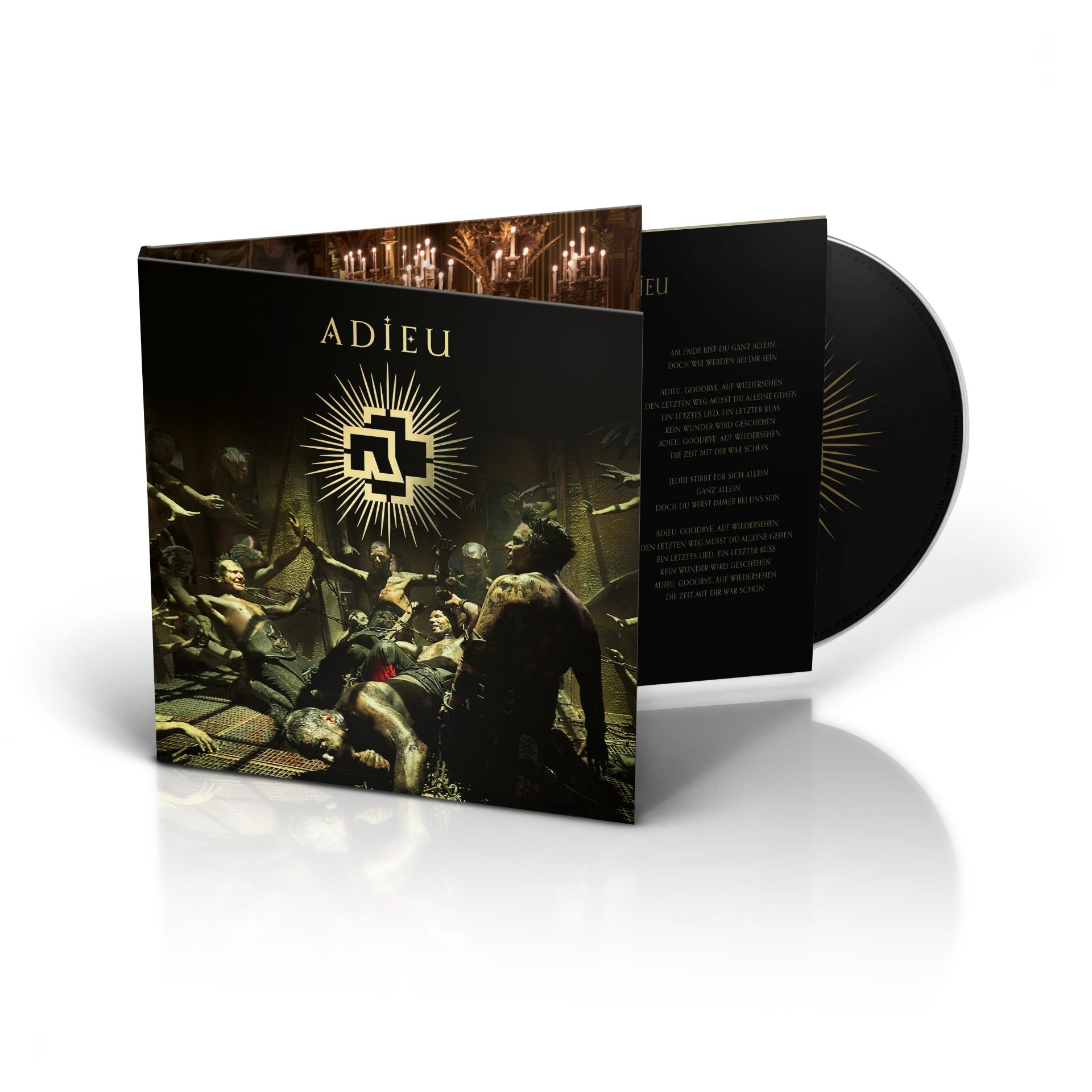 CD-Hülle mit Cover-Art, die Menschen in einer dunklen, von Kerzen beleuchteten Umgebung zeigt.