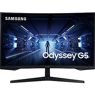 Monitor gaming - Samsung Odyssey G5 LC27G55TQBUXEN, 27", WQHD, 1 ms, 144Hz, Negro