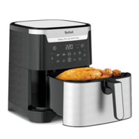 TEFAL TEFAL EY 801D Easy Fry & Grill Heißluftfritteuse (6,5 l, 1680 Watt, Edelstahl)