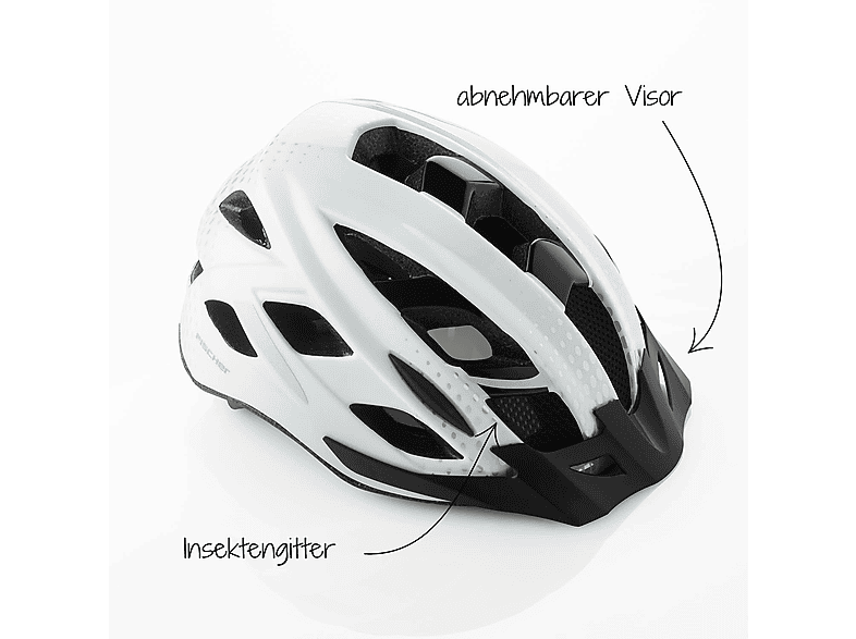 FISCHER 86721 Urban LANO L/XL (Fahrradhelm, 58 - 61 cm, Weiß)