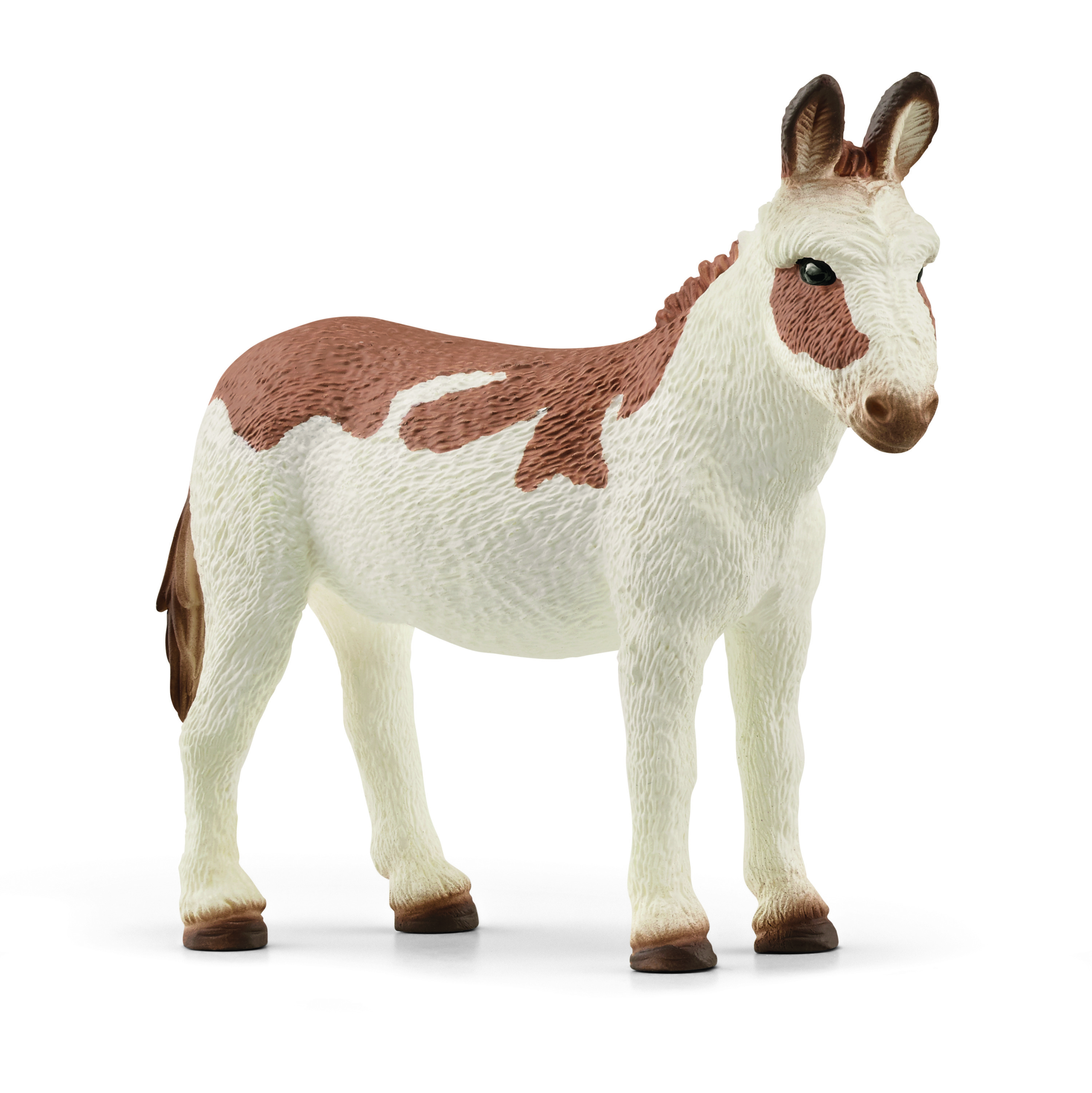 SCHLEICH 13961 Amerikanischer Weiß/Braun gefleckt Esel, Spielfigur