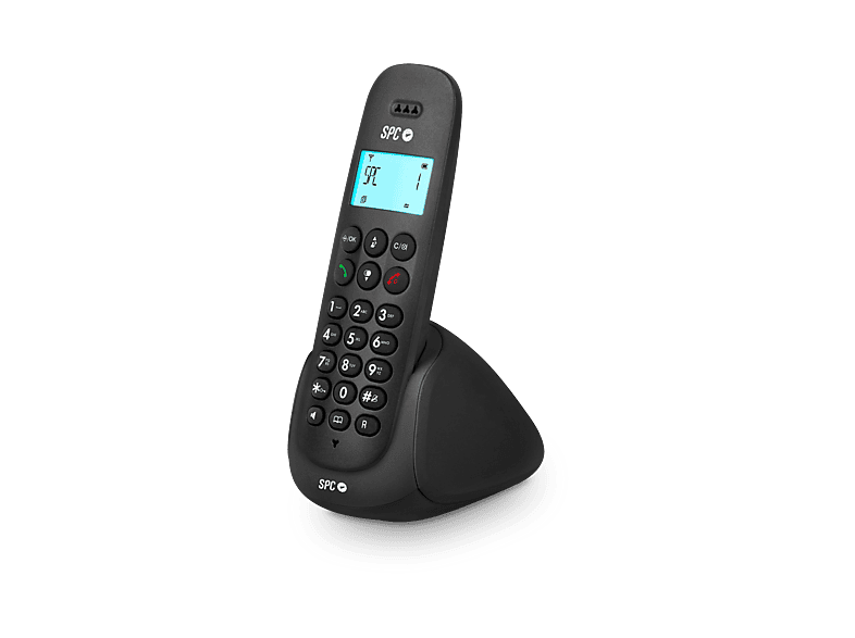 Teléfono - SPC ART 7310, Single, Inalámbrico, Agenda para 20 contactos, Manos libres, Negro