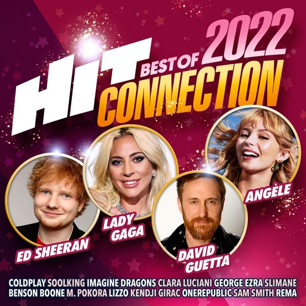 Pochette d'album de musique avec les artistes Ed Sheeran, Lady Gaga, David Guetta et Angèle.