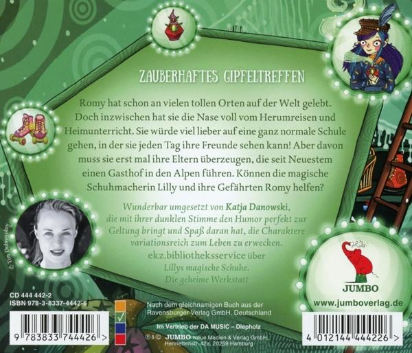 Buchcover mit Text und Illustrationen. Grüner Hintergrund.
