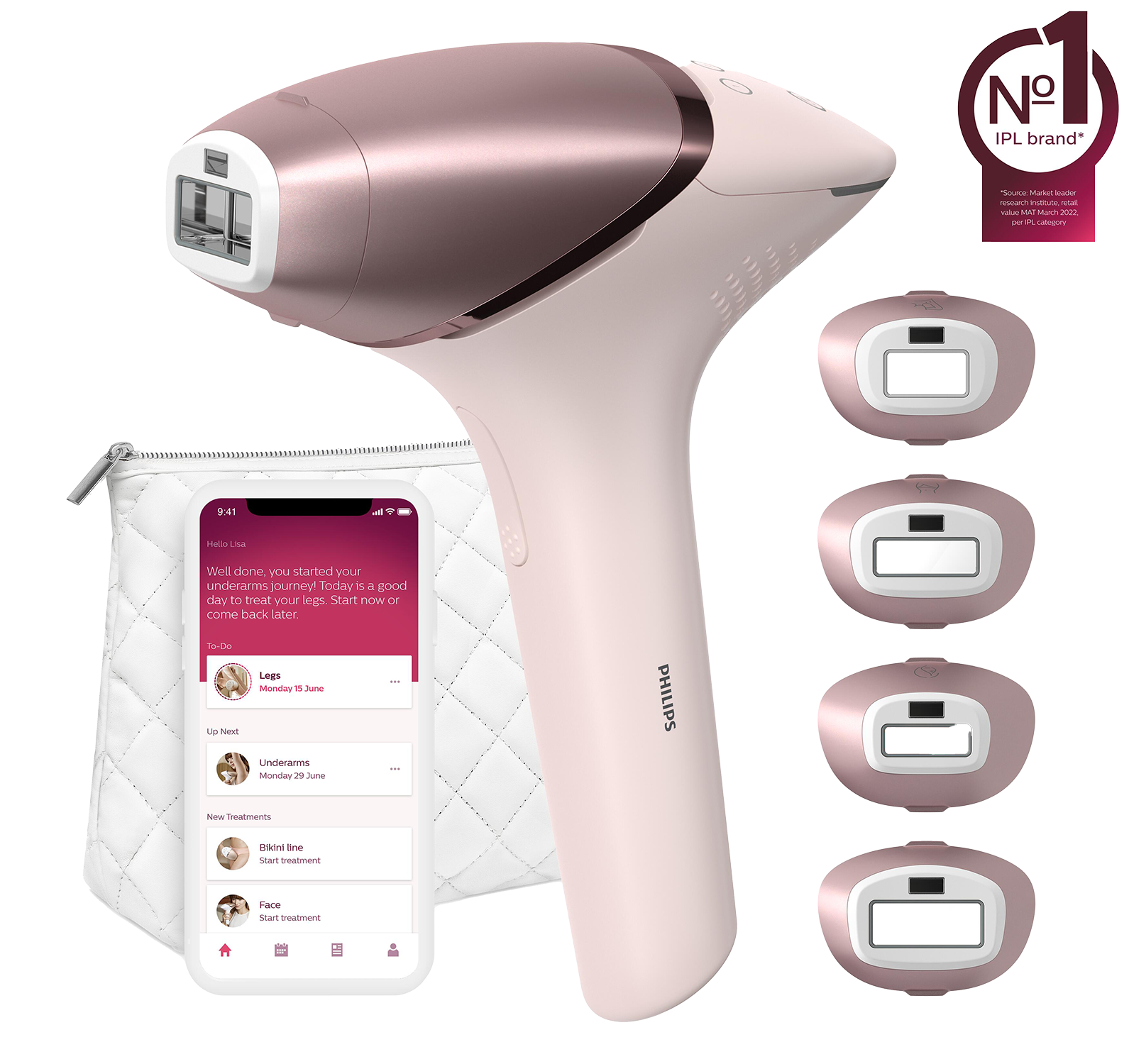 Philips Lumea Ipl 9000 Series Bri958/00 Roze afbeelding