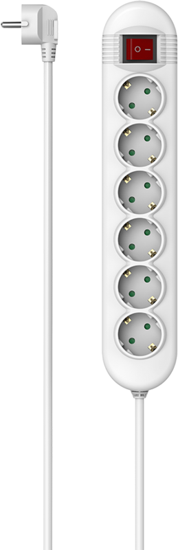 Hama 6-Way Power Strip 1.4m White