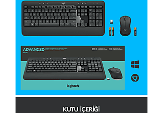 LOGITECH MK540 ADVANCED Kablosuz Türkçe Q Klavye Mouse Seti - Siyah_9