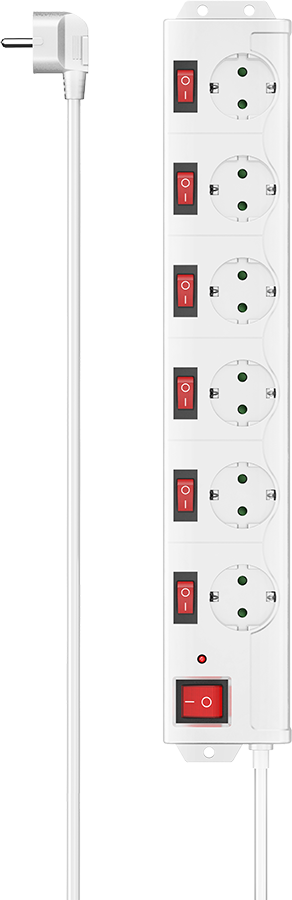 Hama 223159 Stekkerdoos 6-voudig 90w Wit