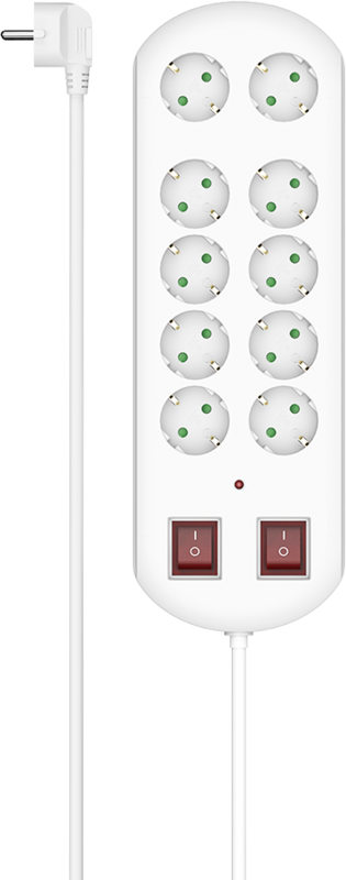 Hama 10-Way Surge Protected Power Strip