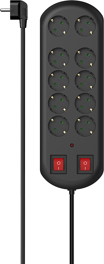 HAMA 223164 Stekkerdoos 10-voudig Zwart