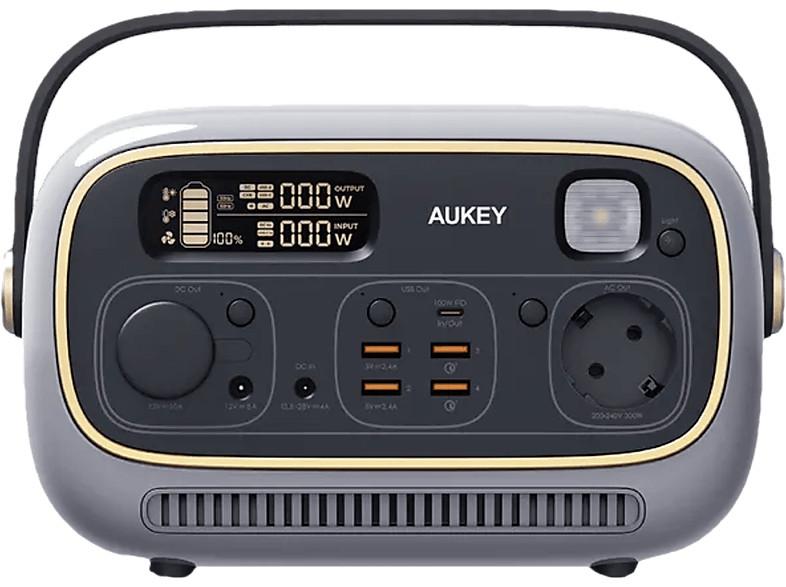 AUKEY PowerStudio 300 - Tragbare Powerstation (Grau)