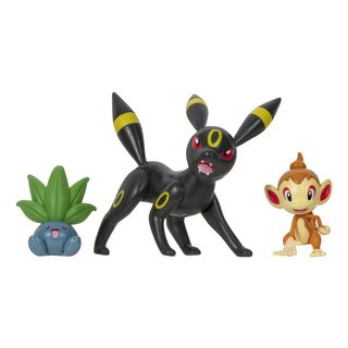 JAZWARES Pokemon: Chimchar, Myrapla, Nightara - Confezione tripla - Personaggi da collezione (Multicolore)