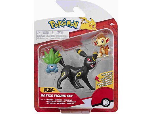 JAZWARES Pokémon: Panflam, Myrapla, Nachtara - Dreierpack - Sammelfigur (Mehrfarbig)