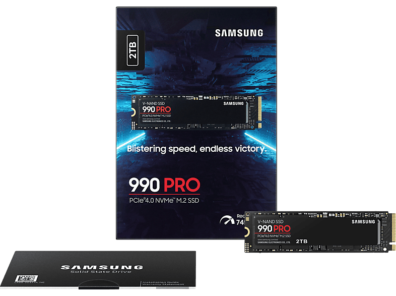 内蔵型SSD Samsung 990 PRO 1TB PCIe 4.0 NVMe M.2SSD SAMSUNG 990 PRO NVMe M.2 SSD | Festplatte (SSD, 2 TB, Schwarz
