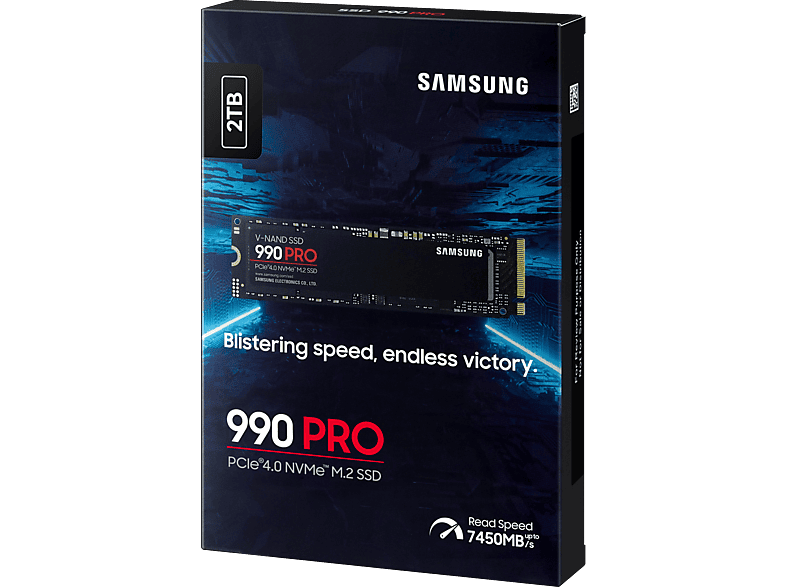 Samsung 990 PRO 2TB PCIe 4.0 NVMe SSD新品 SAMSUNG 990 PRO NVMe M.2 SSD | Festplatte (SSD, 2 TB, Schwarz