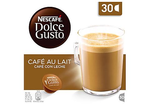 Cápsulas monodosis - Nescafé Dolce Gusto Magnum Café Leche, Robusta, 30 Unidades