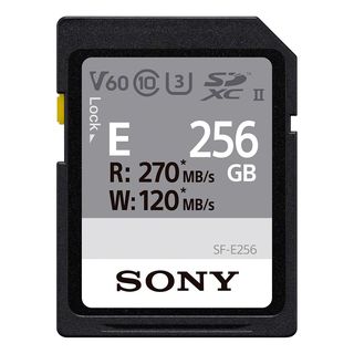SONY SF-E256 - Carte mémoire SDXC (256 Go, 270 Mo/s, Noir)