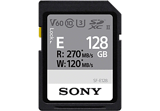 SONY SF-E128 - SDXC-Speicherkarte  (128 GB, 270 MB/s, Schwarz)