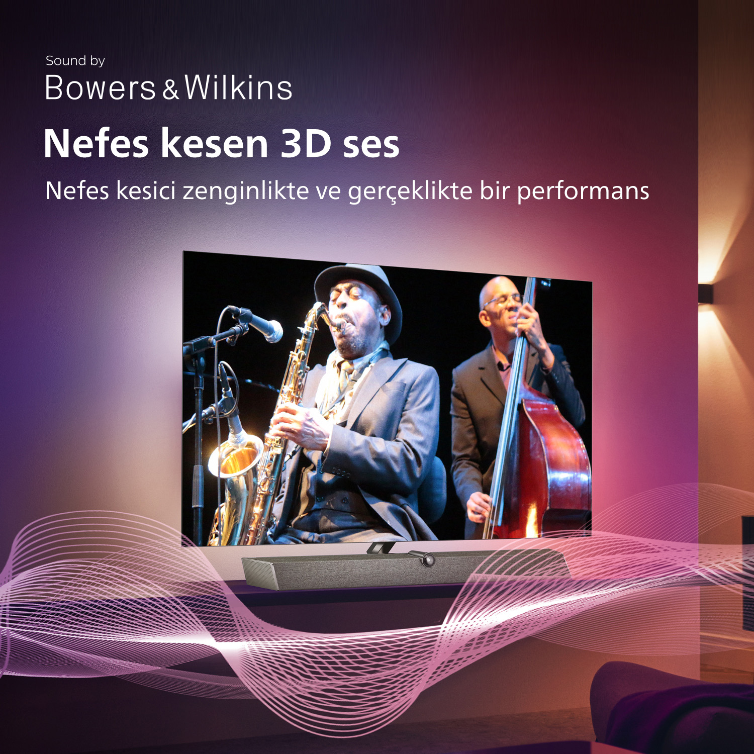 PHILIPS 77OLED937 77 inç 194 Ekran Uydu Alıcılı Android Smart 4 Taraflı Ambilight 4K Ultra HD OLED+ TV