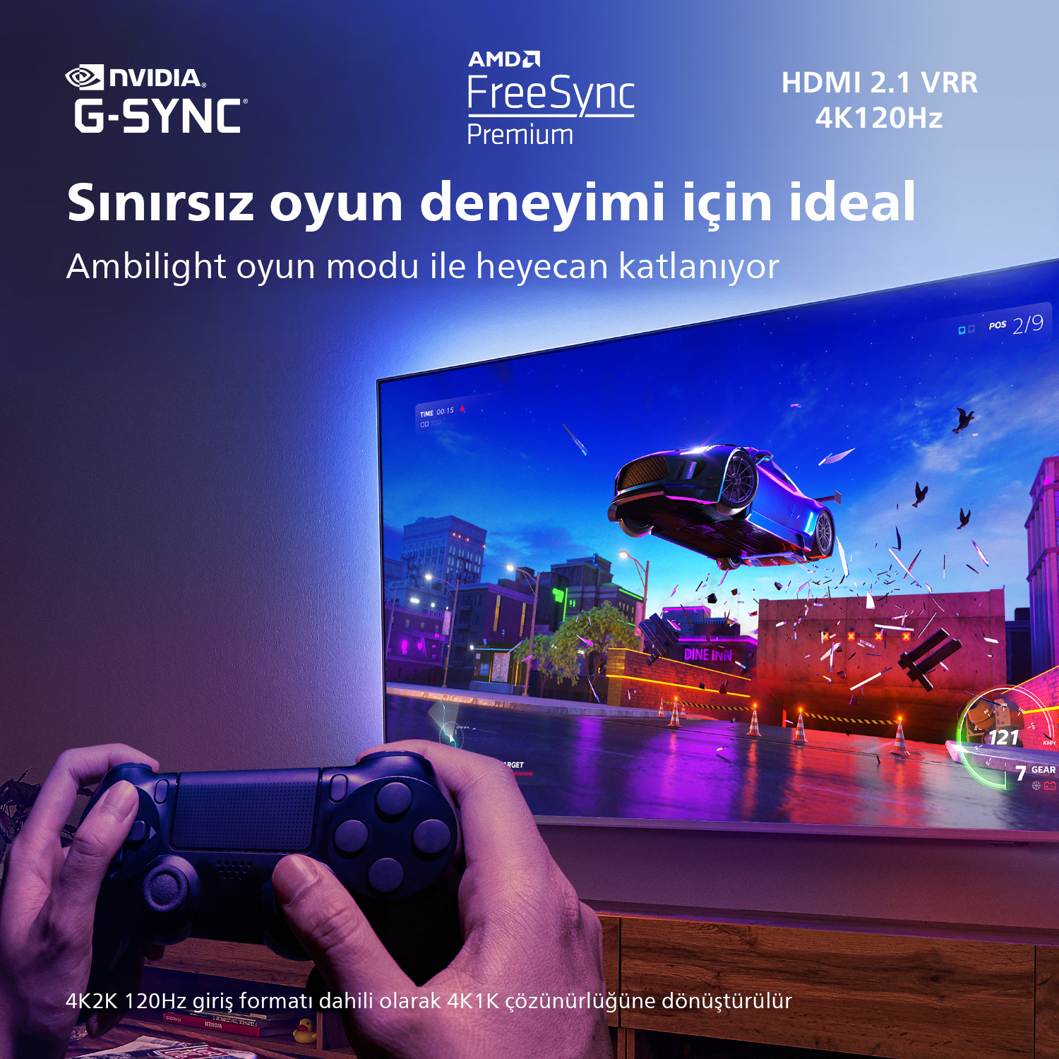 PHILIPS 77OLED937 77 inç 194 Ekran Uydu Alıcılı Android Smart 4 Taraflı Ambilight 4K Ultra HD OLED+ TV