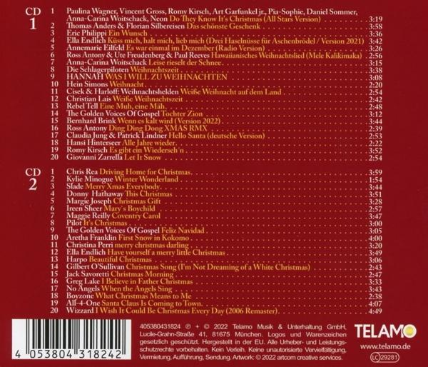 CD-Cover mit rotem Hintergrund und einer Liste von Songs, zusammen mit dem Namen des Künstlers.