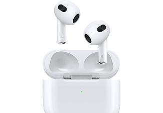 Apple AirPods (2022 3ª gen), Inalámbricos, Bluetooth®, Estuche de carga Lightning, Chip H1, Siri, Blanco