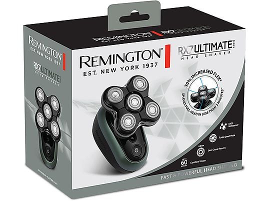 REMINGTON XR1600 RX7 Ultimate - Rasoir pour la tête (Noir/Argent)
