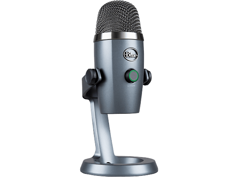 Blue Microphones G Yeti Nano Premium USB-Mikrofon mit zwei Richtcharakteristiken und Blue VO!CE, Grau; USB-Gaming-Mikrofon