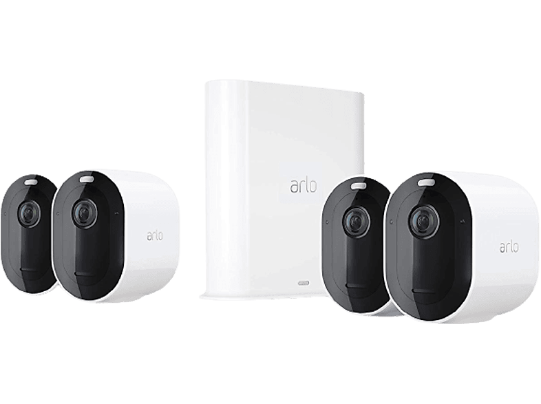Arlo Pro3 Smart Home 4 kabellose 2K-HDR Überwachungskameras & Sicherheitsalarm; Kamera-Sicherheitssystem