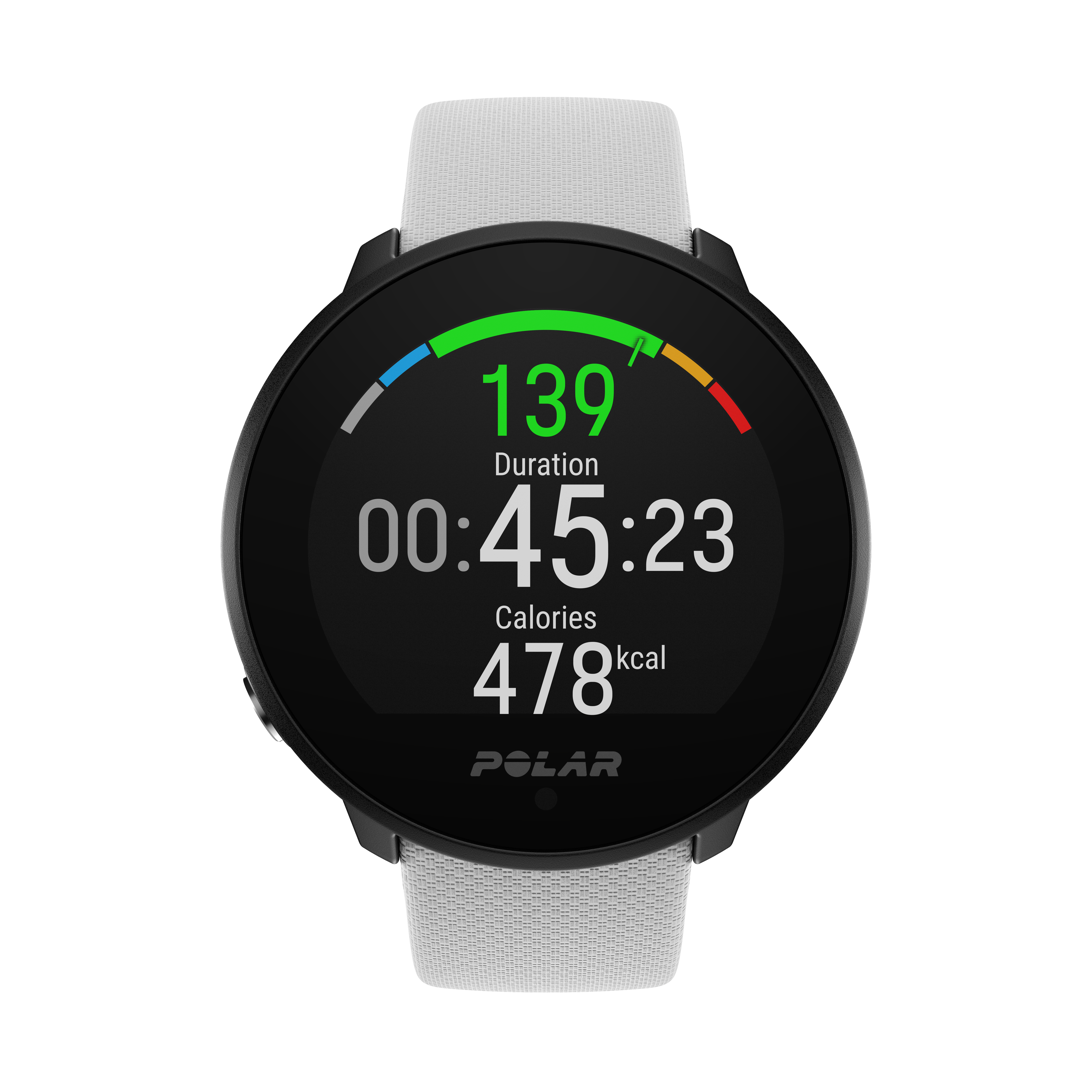 POLAR Unite Smartwatch Glasfaserverstärktes Polymergehäuse Silikon, 130 - 210 mm, Weiß