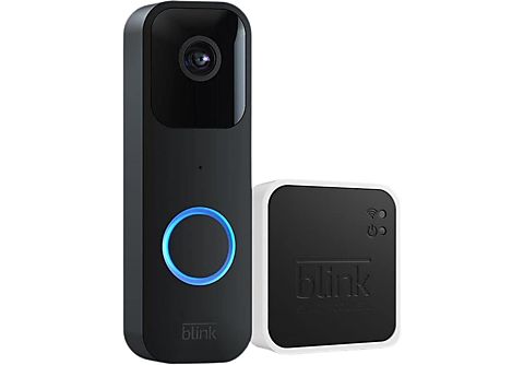 BLINK Video Doorbell mit Sync Module 2, Bewegungserfassung, 2-Wege-Audio, Kabellos/Kabelgebunden, Schwarz