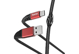 HAMA "EXTREME" adatkábel USB Type-C, 1,5 méter; fekete-piros (187218)