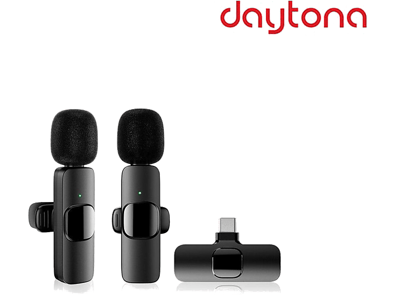 DAYTONA K9 Type-C Wireless Çiftli Yaka Mikrofonu