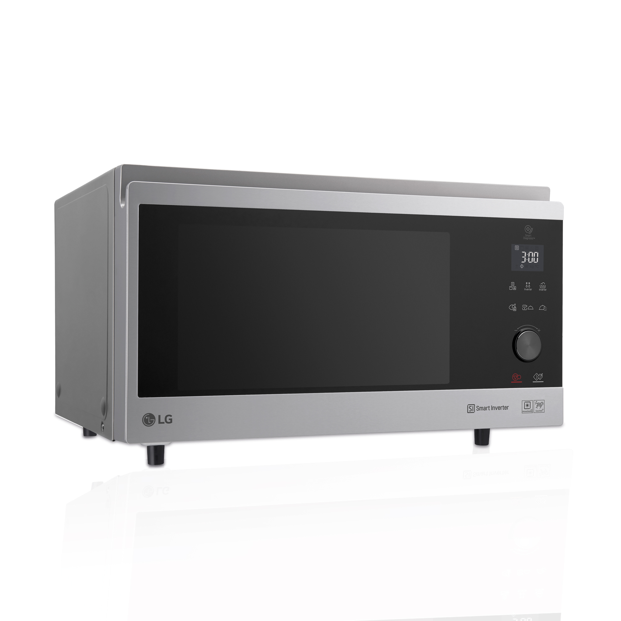Microondas - LG MJ3965ACS, 39 L, 4 en 1, Horno, Grill, Multifunción