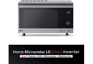 Microondas - LG MJ3965ACS, 39 L, 4 en 1, Horno, Grill, Multifunción
